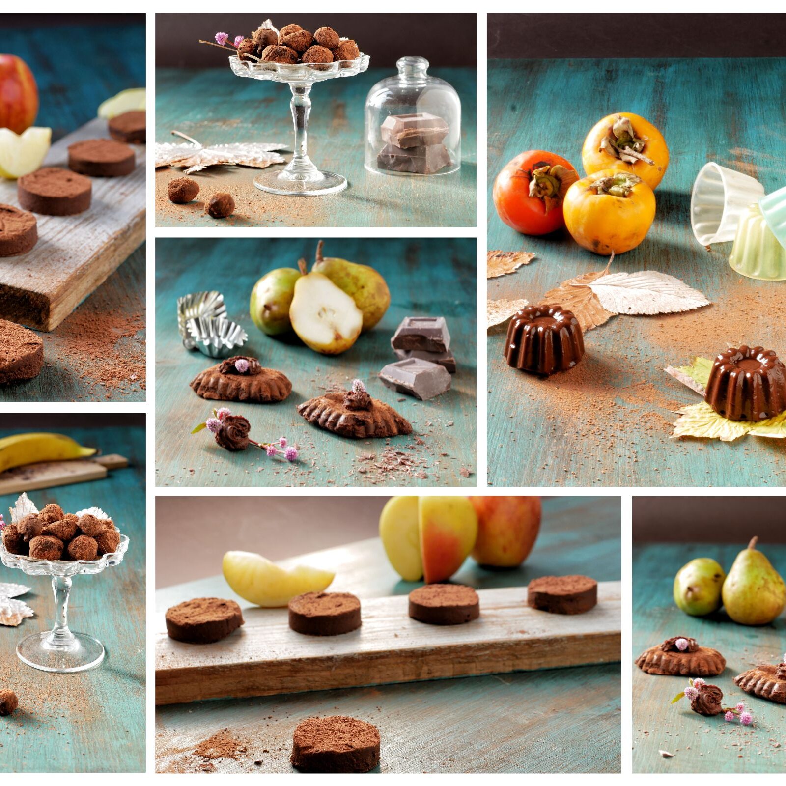 Dolci cremosi frutta cioccolato aspect ratio 1 1