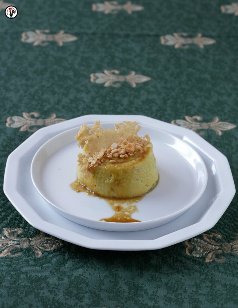 Piccoli flan di finocchio riduzione arancia liquirizia vert